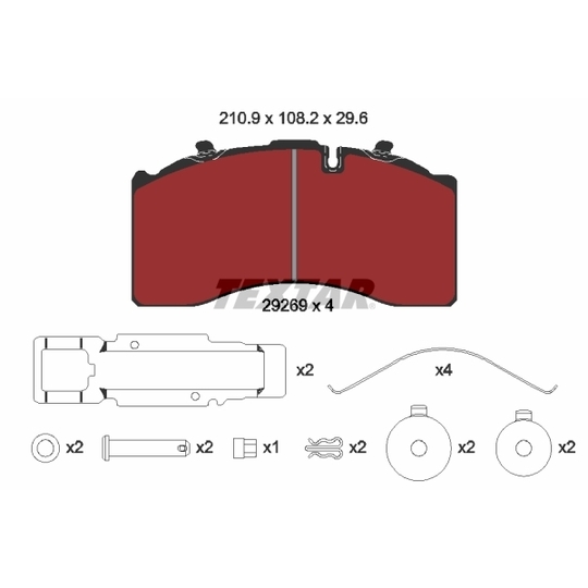 2926901 - Brake Pad Set, disc brake 