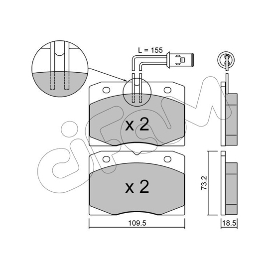 822-051-0 - Brake Pad Set, disc brake 