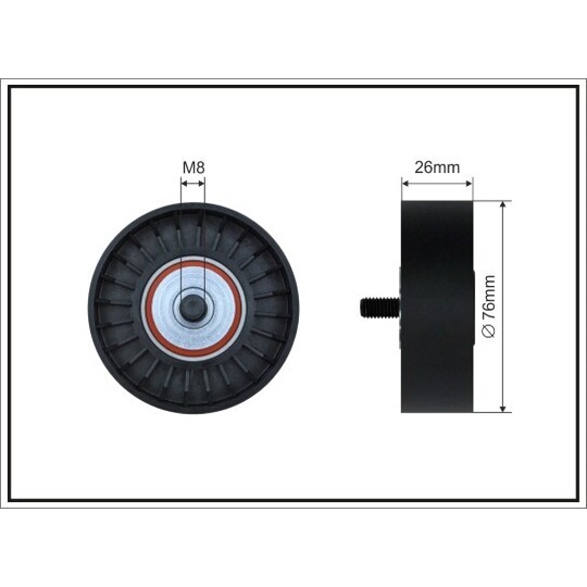 200-98 - Tensioner Pulley, v-ribbed belt 