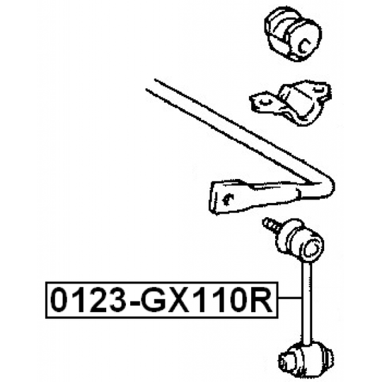 0123-GX110R - Tanko, kallistuksenvaimennin 