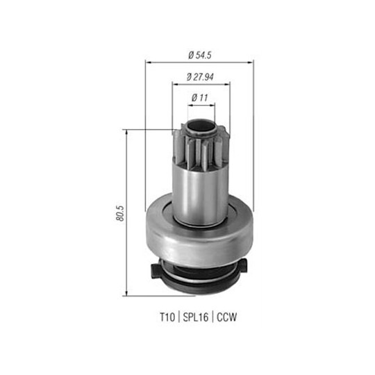 940113020308 - Starter pinion 