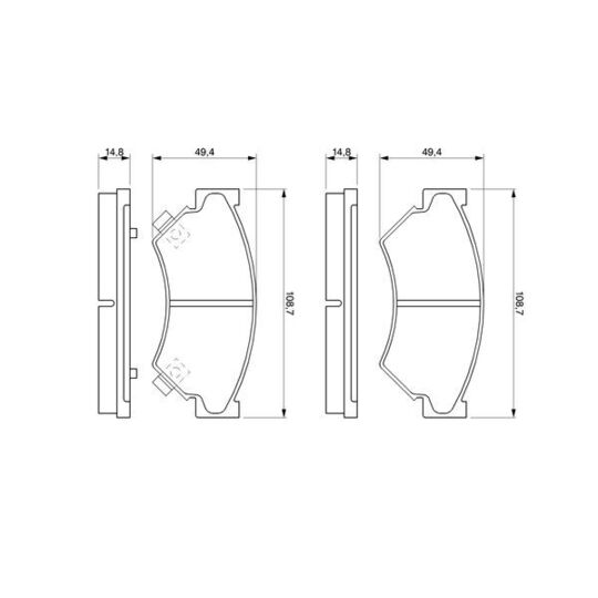 0 986 461 128 - Brake Pad Set, disc brake 