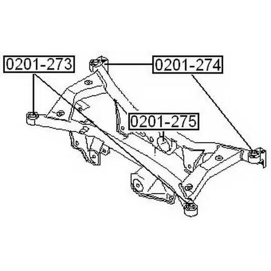 0201-273 - Control Arm-/Trailing Arm Bush 