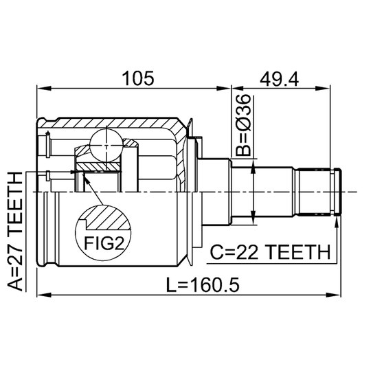 1611-169 - Led, drivaxel 