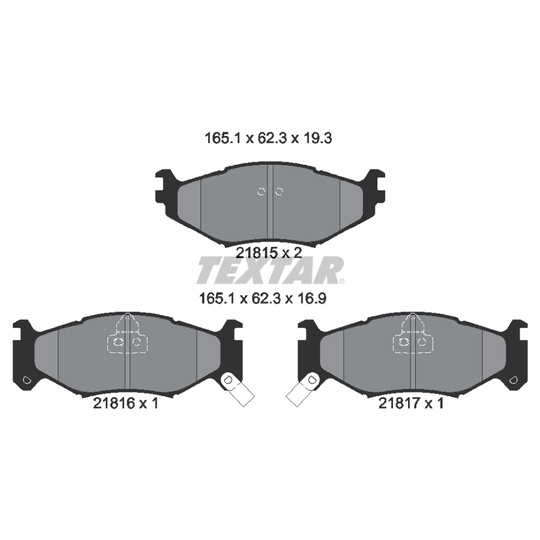 2181501 - Brake Pad Set, disc brake 