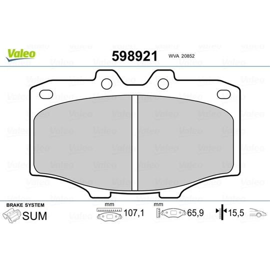 598921 - Brake Pad Set, disc brake 