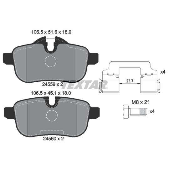 2455901 - Brake Pad Set, disc brake 