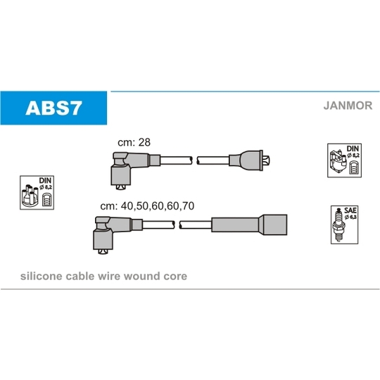 ABS7 - Tändkabelsats 