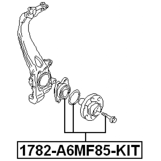 1782-A6MF85-KIT - Wheel hub 