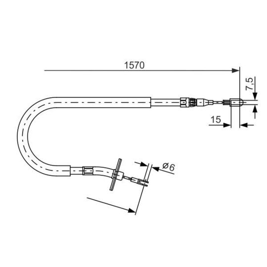 1 987 477 860 - Cable, parking brake 