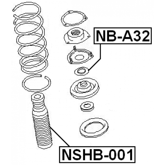 NSHB-001 - Suojus/palje, iskunvaimentaja 