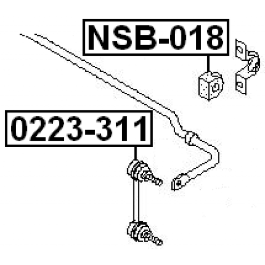 NSB-018 - Bussning, krängningshämmare 