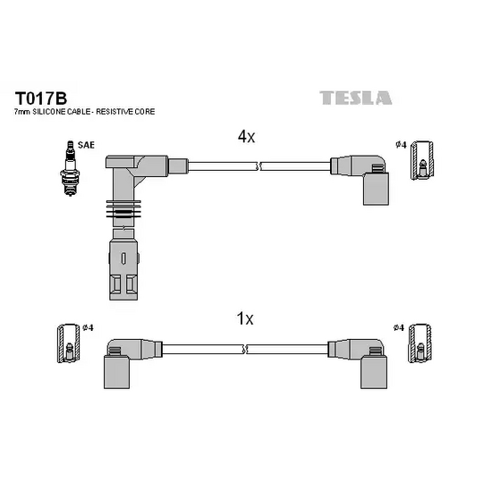 T017B - Ignition Cable Kit 