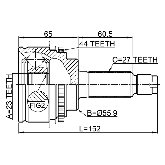 0810-S11A44 - Joint, drive shaft 
