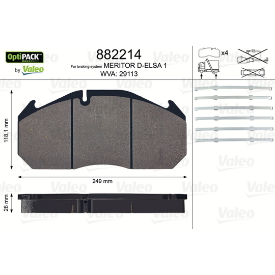 882214 - Brake Pad Set, disc brake 