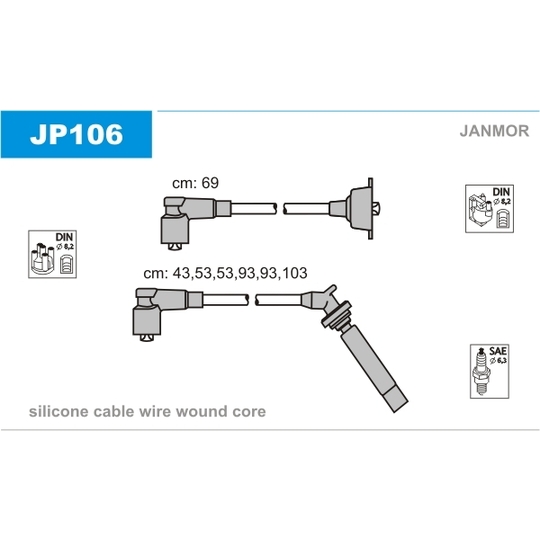 JP106 - Ignition Cable Kit 