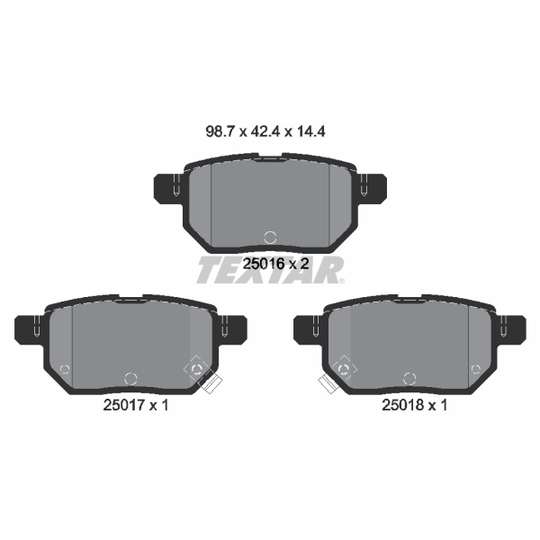 2501601 - Brake Pad Set, disc brake 