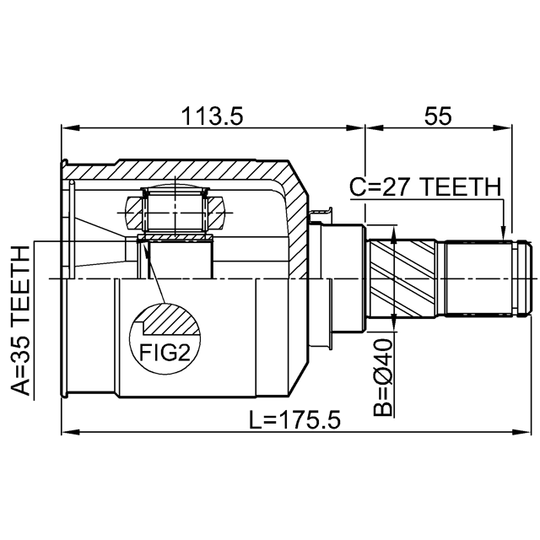 0411-CW5LH - Joint Kit, drive shaft 