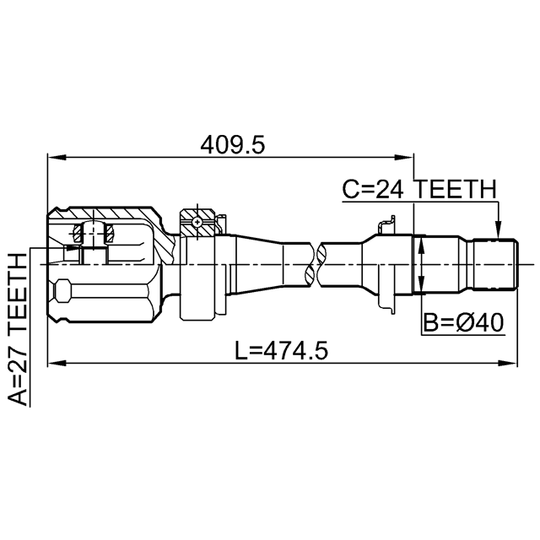 0111-ACV30RH - Joint, drive shaft 