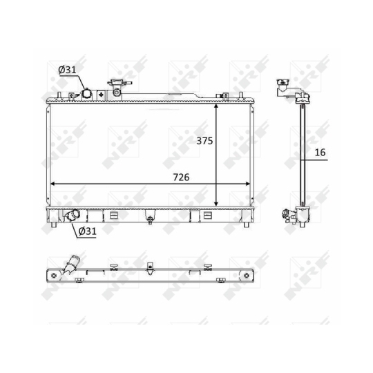 58393 - Radiaator, mootorijahutus 