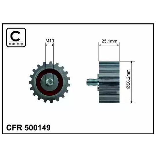 500149 - Deflection/Guide Pulley, timing belt 