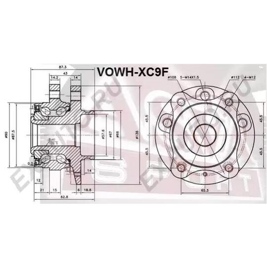 VOWH-XC9F - Wheel hub 