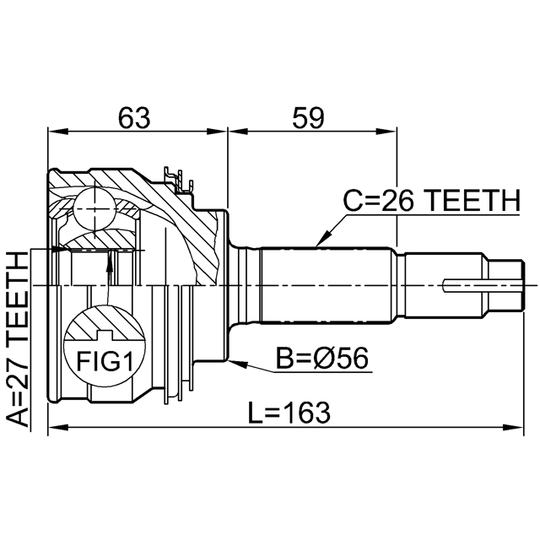 0110-018 - Joint, drive shaft 