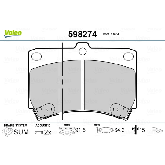 598274 - Brake Pad Set, disc brake 