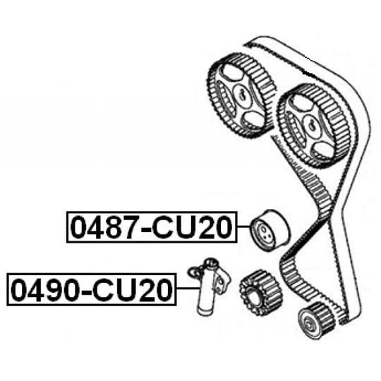 0487-CU20 - Tensioner Pulley, timing belt 