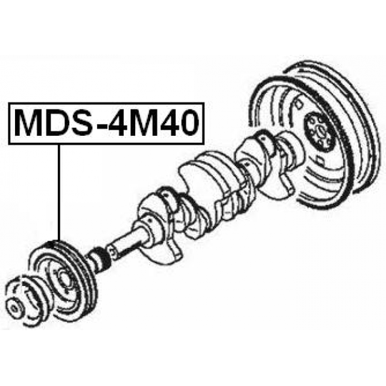 MDS-4M40 - Hihnapyörä, kampiakseli 