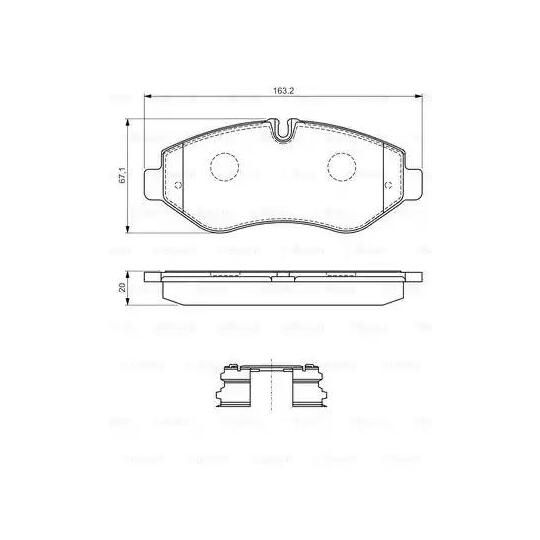 0 986 494 582 - Brake Pad Set, disc brake 