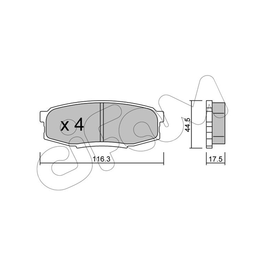 822-822-0 - Brake Pad Set, disc brake 