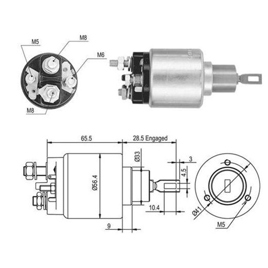 940113050048 - Solenoid, startmotor 