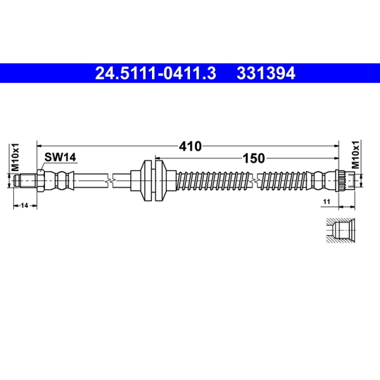 24.5111-0411.3 - Bromsslang 