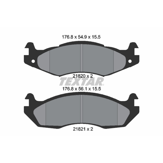 2182001 - Brake Pad Set, disc brake 