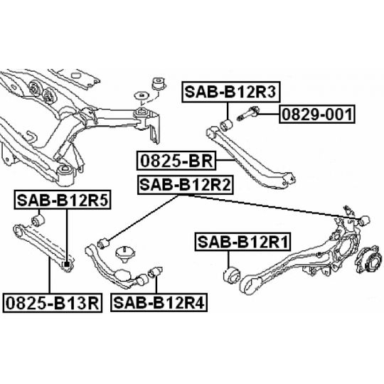 SAB-B12R3 - Control Arm-/Trailing Arm Bush 