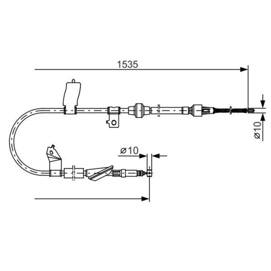 1 987 482 085 - Cable, parking brake 