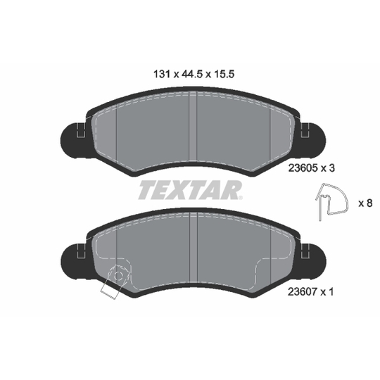 2360501 - Brake Pad Set, disc brake 