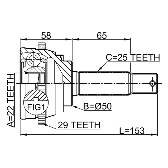 1210-001A29 - Joint, drive shaft 