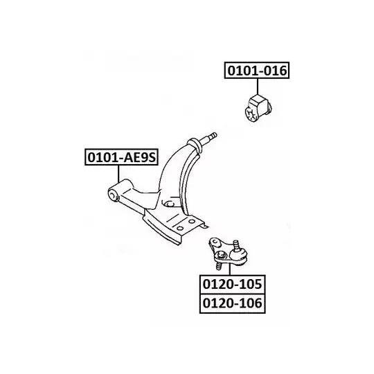 0101-AE9S - Control Arm-/Trailing Arm Bush 