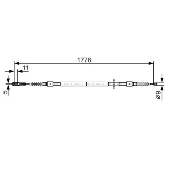 1 987 482 126 - Cable, parking brake 