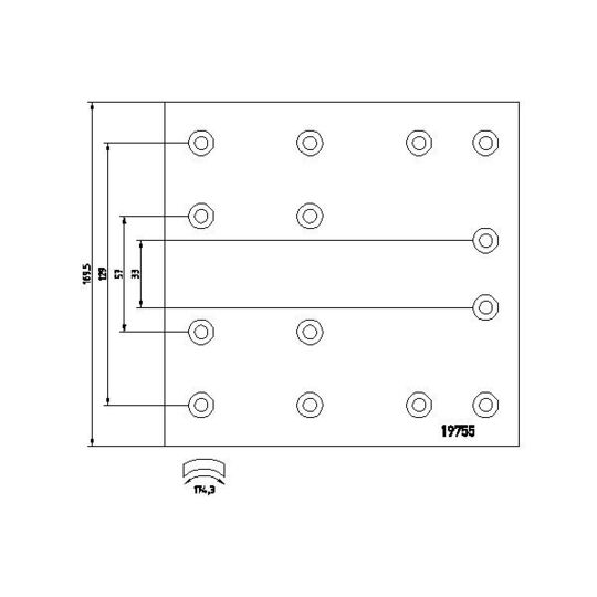 1975804 - Brake Lining Kit, drum brake 