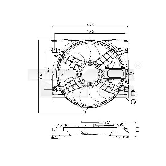 803-0011 - Fan, radiator 
