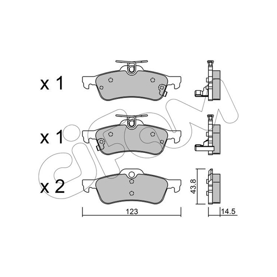 822-556-1 - Brake Pad Set, disc brake 