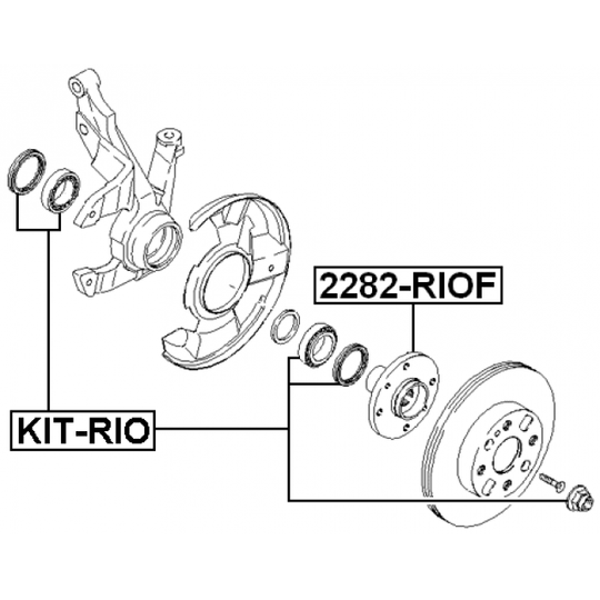 2282-RIOF - Wheel hub 