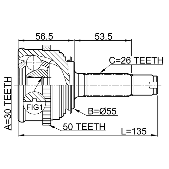 0310-024A50 - Joint, drive shaft 