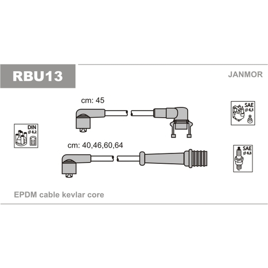 RBU13 - Ignition Cable Kit 