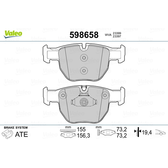 598658 - Brake Pad Set, disc brake 