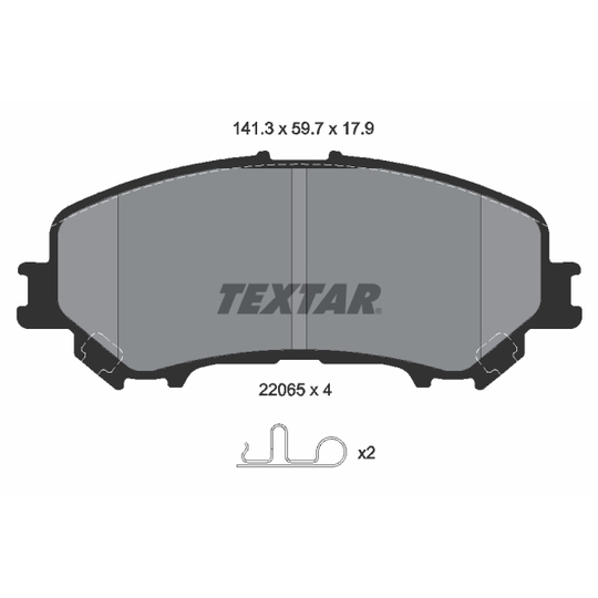 2206501 - Brake Pad Set, disc brake 