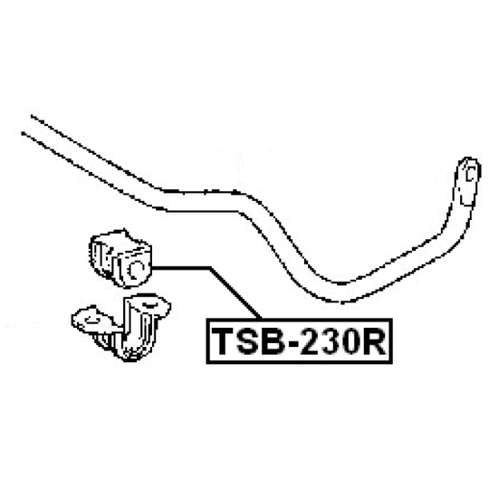 TSB-230R - Bussning, krängningshämmare 